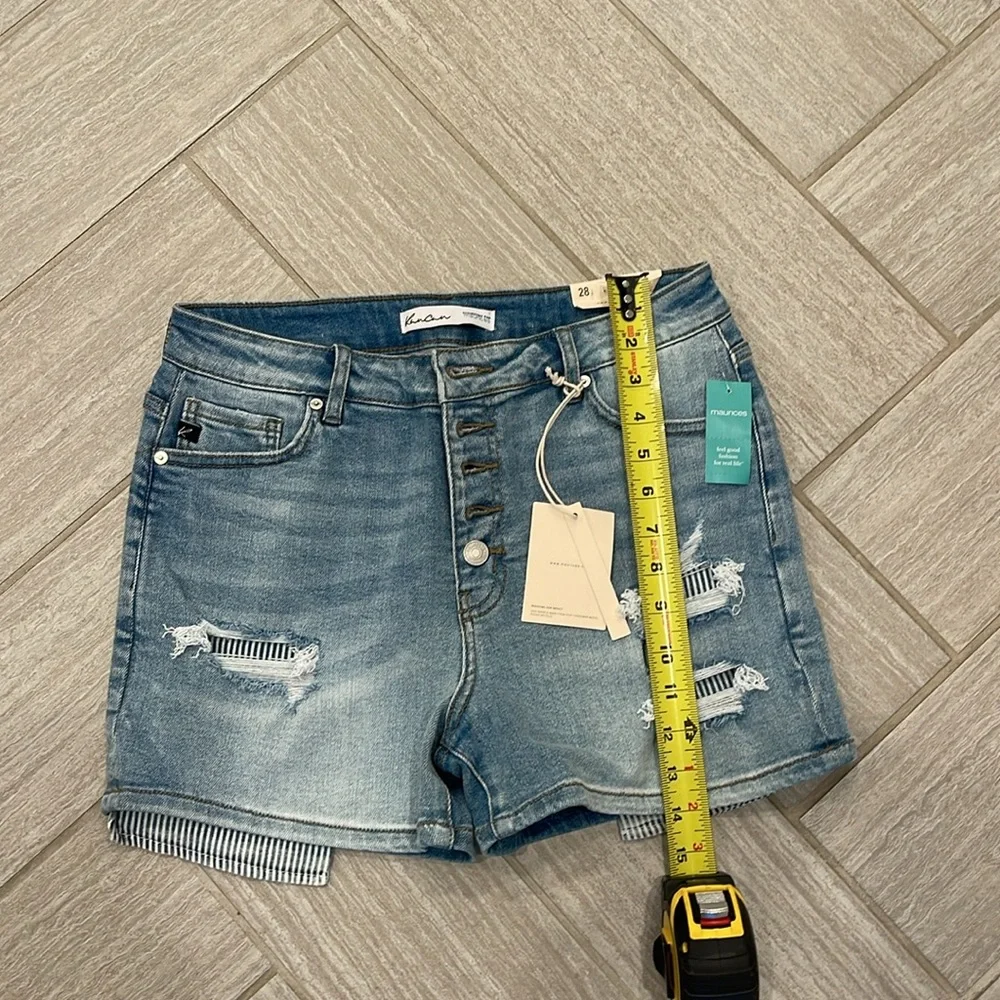 KanCan Women's Light Blue Jean Shorts - Picture 6 of 7
